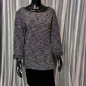 Croft & Barrow Black and White Knit Top